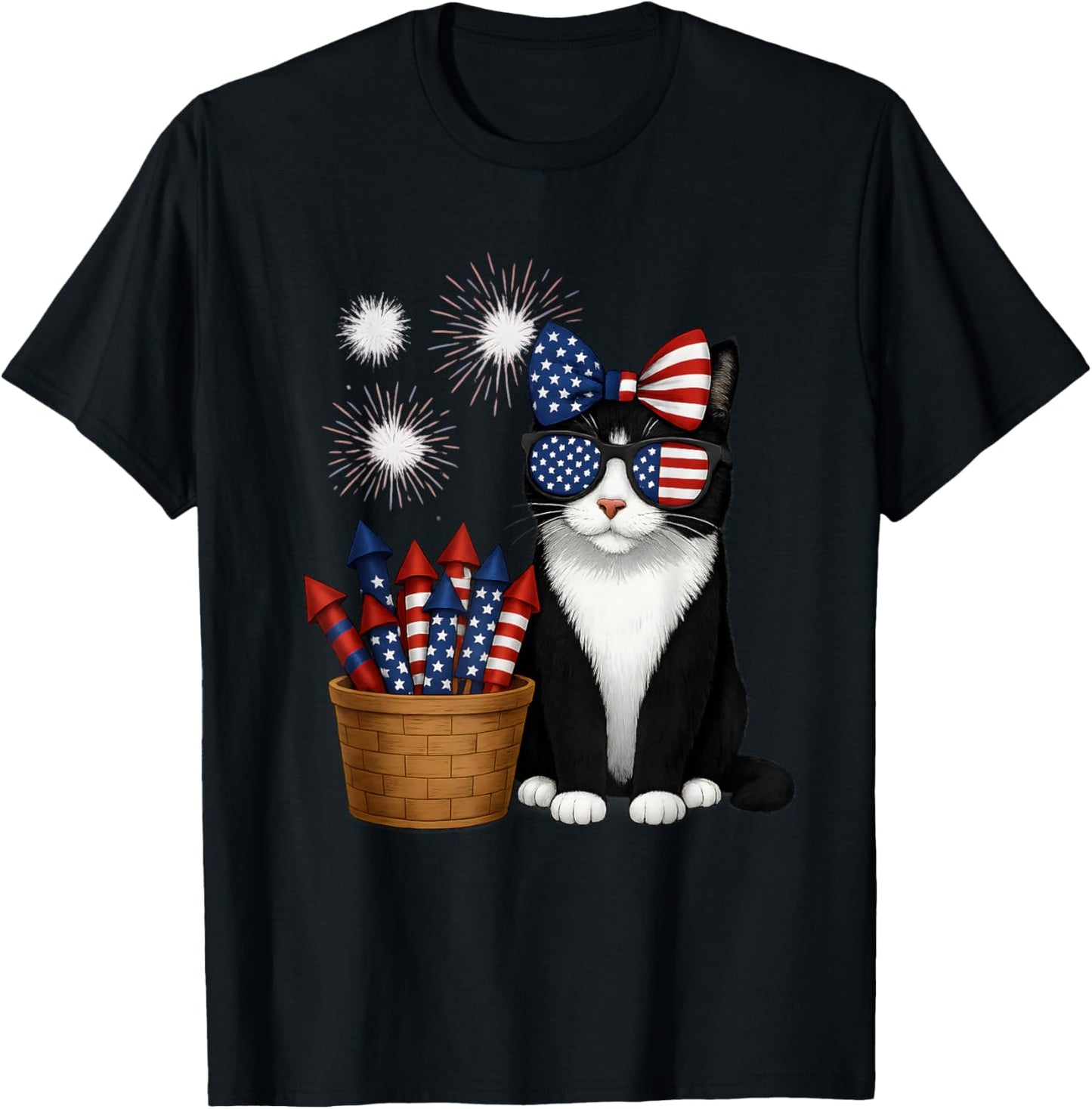 Cat 4th Of July Men Women Kids Funny Patriotic T-shirt
