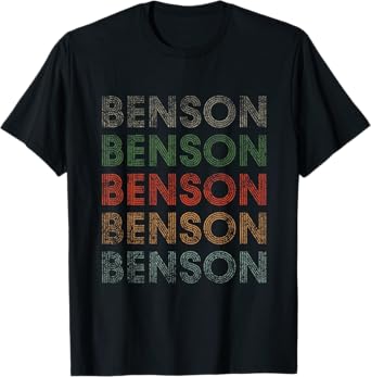 Benson First Name Grunge Style Vintage Retro T-Shirt