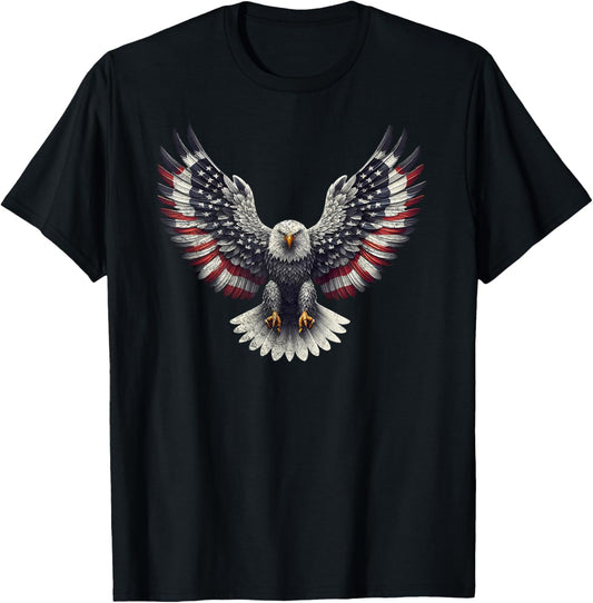 American Flag Bald Eagle 4th Of July Usa Patriotic Men Women T-shirt