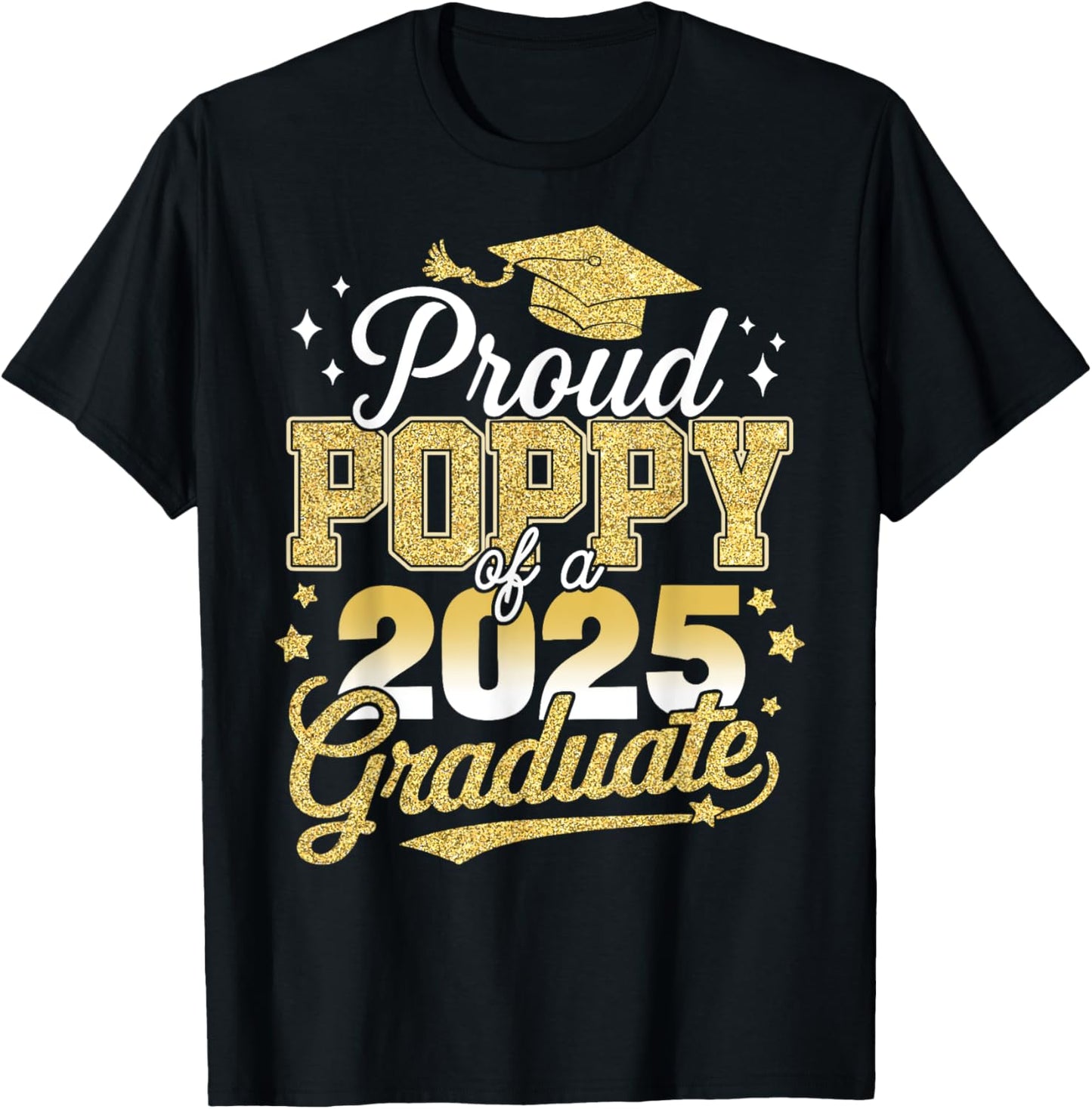 Proud Poppy Of A Class Of 2025 Graduate Senior Graduation T-Shirt