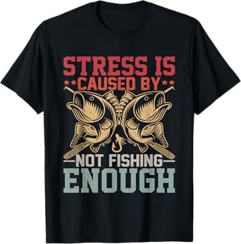 Funny Fishing Art For Men Women Bass Fly Fishing Lovers T-Shirt
