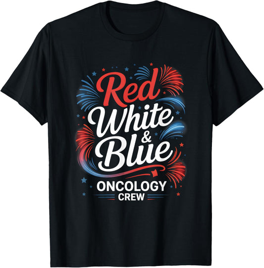 Patriotic Oncology Nurse 4th Of July American Flag Design T-shirt