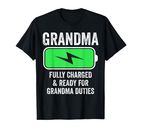 Funny grandma charged grandmother energetic granny joke T-Shirt