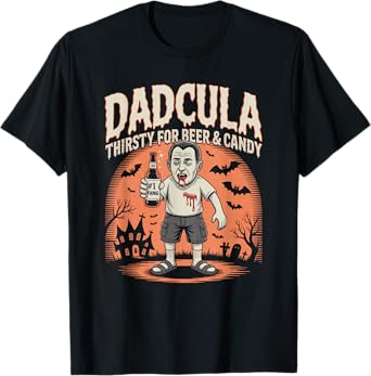 Funny Dadcula Halloween Dad Dracula Costume T-Shirt