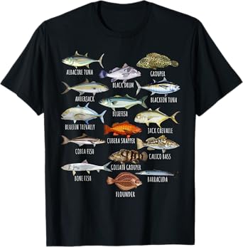 Fish Species Biology Types Of Saltwater Fish Fishing T-Shirt