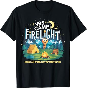 Camp Firelight VBS Camp Vacation Bible School Firework 2024 T-Shirt