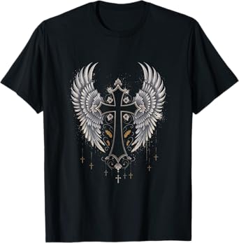 Jesus Cross Christian Angelic Wings Angel wings T-Shirt