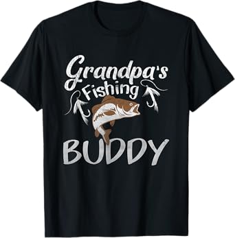 Grandpa's Fishing Buddy Grandson Granddaughter T-Shirt
