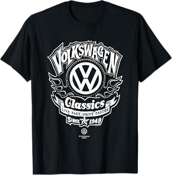 Volkswagen Flaming VW Biker Logo T-Shirt