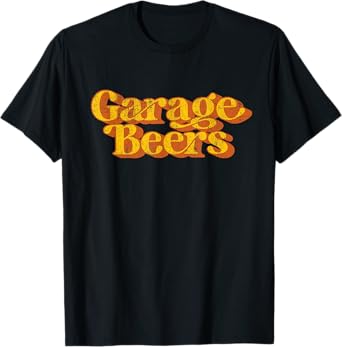Vintage Garage Beers Beer Drinking Retro Funny Fathers Day T-Shirt