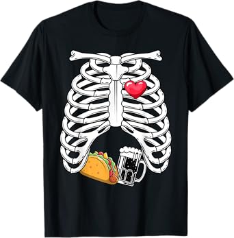 Pregnancy Skeleton Pregnant Skeleton Costume Halloween T-Shirt