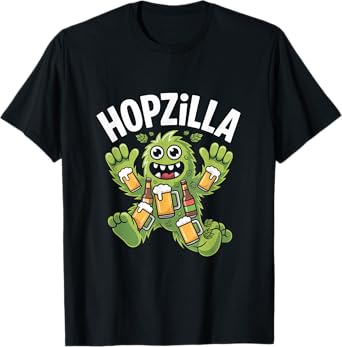 Hopzilla Funny Craft Beer Monster IPA Lover T-Shirt