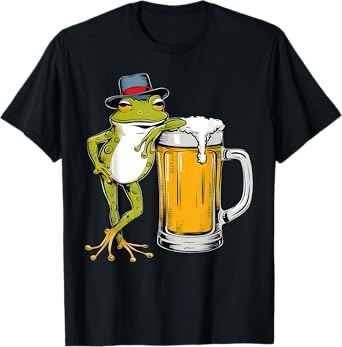 German Frog Beer Bavarian Festival Funny Oktoberfest T-Shirt