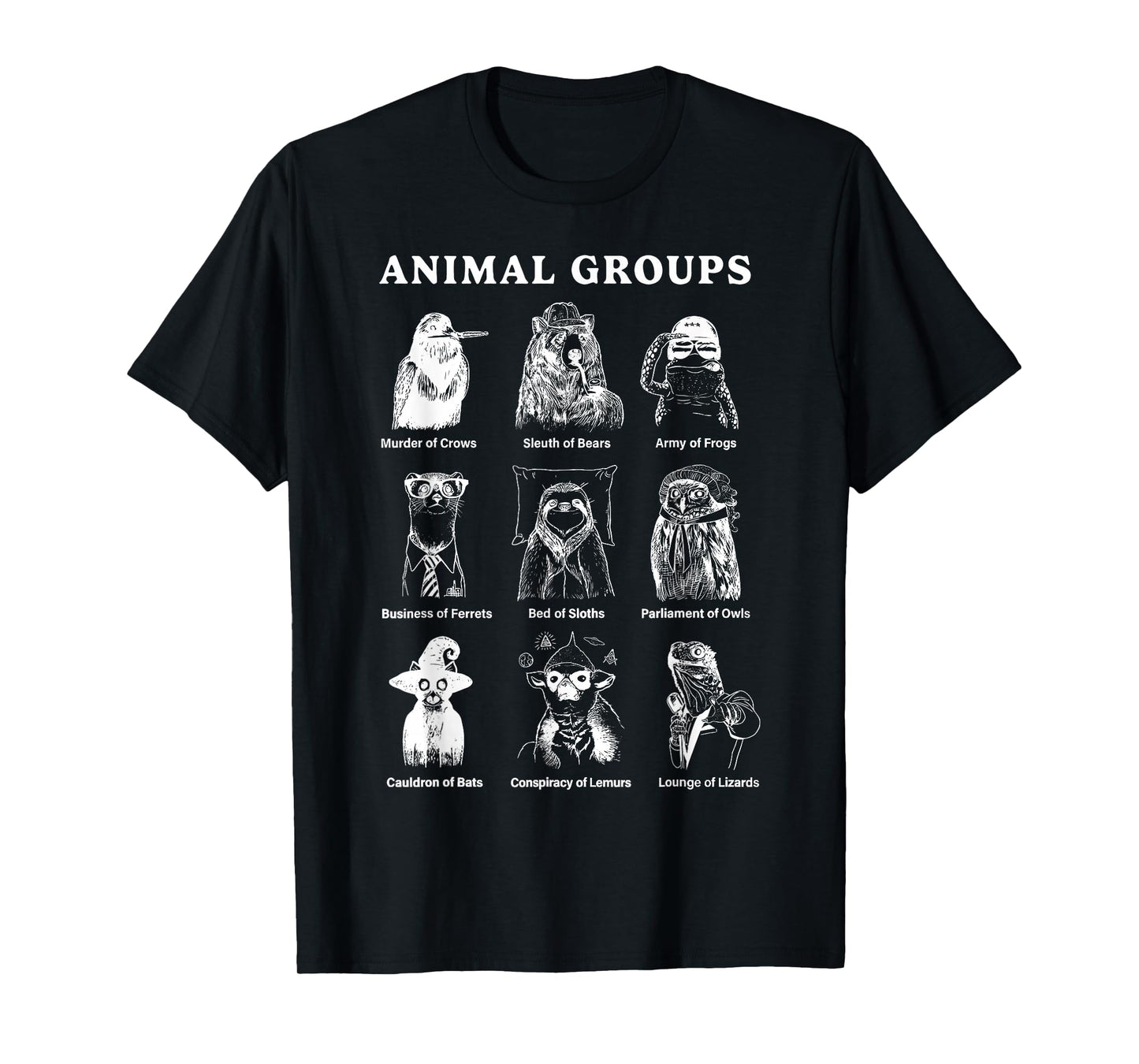 Animal Groups Educational Wildlife Animals Of The World T-Shirt