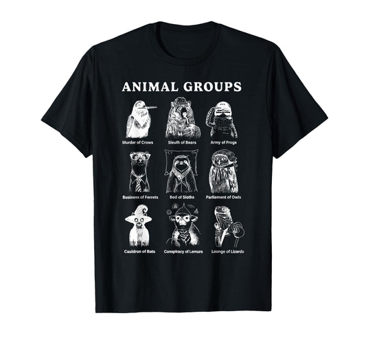 Animal Groups Educational Wildlife Animals Of The World T-Shirt