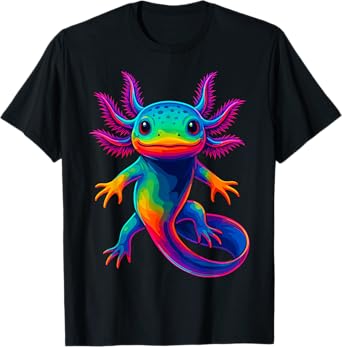 Axolotl Beautiful Colorful Kawaii Axolot T-Shirt
