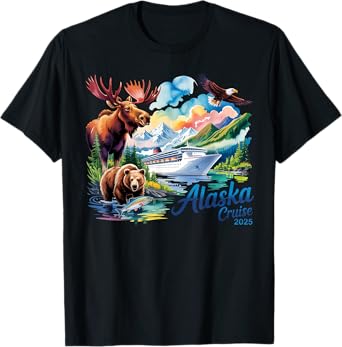 Alaska Cruise 2025 Matching Family Friends And Group Alaskan T-Shirt