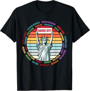 Vintage Hands Off Protest Anti Trump T-Shirt