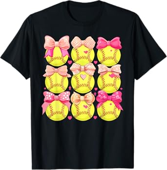 Girls Softball Shirt Pink Toddler Softball Tee T-Shirt