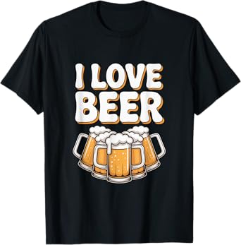 I Love Beer Frothy Mug Gathering T-Shirt