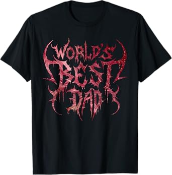 World's Best Dad Metalhead Grunge Gothic Death Vibes For Men T-Shirt
