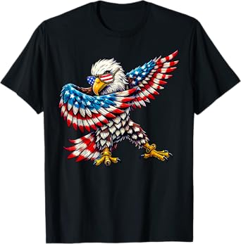 American Flag Bald Eagle Patriotic Eagle 4th of July USA T-Shirt