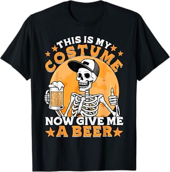 This is My Costume Give Me Funny Skeleton Halloween Dad Men T-Shirt