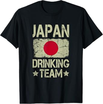 Japan Drinking Team Japanese Flag Funny Drinking T-Shirt