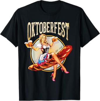 Oktoberfest Costume Vintage Bavarian German Beer Wurst T-Shirt