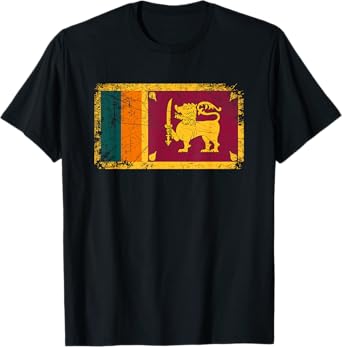 Vintage Made In SRI LANKA SRI LANKAN Flag Gift T-Shirt