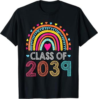 Class Of 2039 Kindergarten Pre-k Grow with Me Graduation T-Shirt