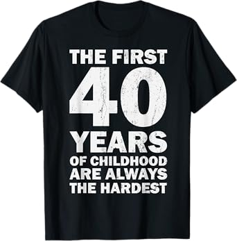 Vintage 40th Birthday Decorations Men Gag Funny 40 Birthday T-Shirt