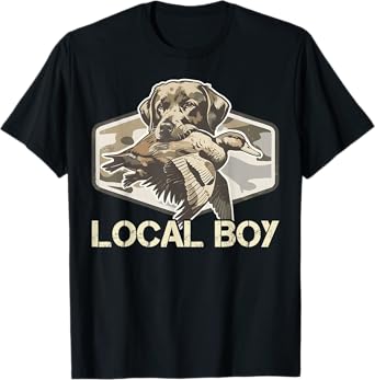 Camo Southern Local Boy Duck Hunting Black Lab Outdoor Men T-Shirt