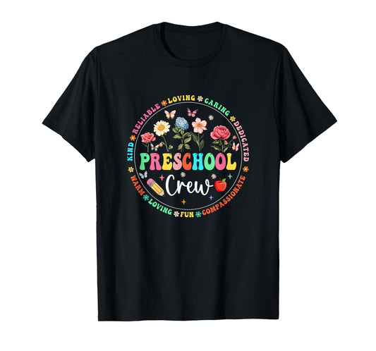 Preschool Crew Back to School Kindergarten Teacher Kids T-Shirt