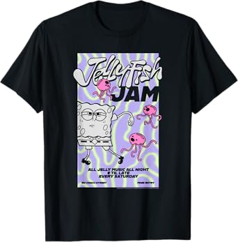 SpongeBob SquarePants Jellyfish Jam Jelly Y2K Rave T-Shirt