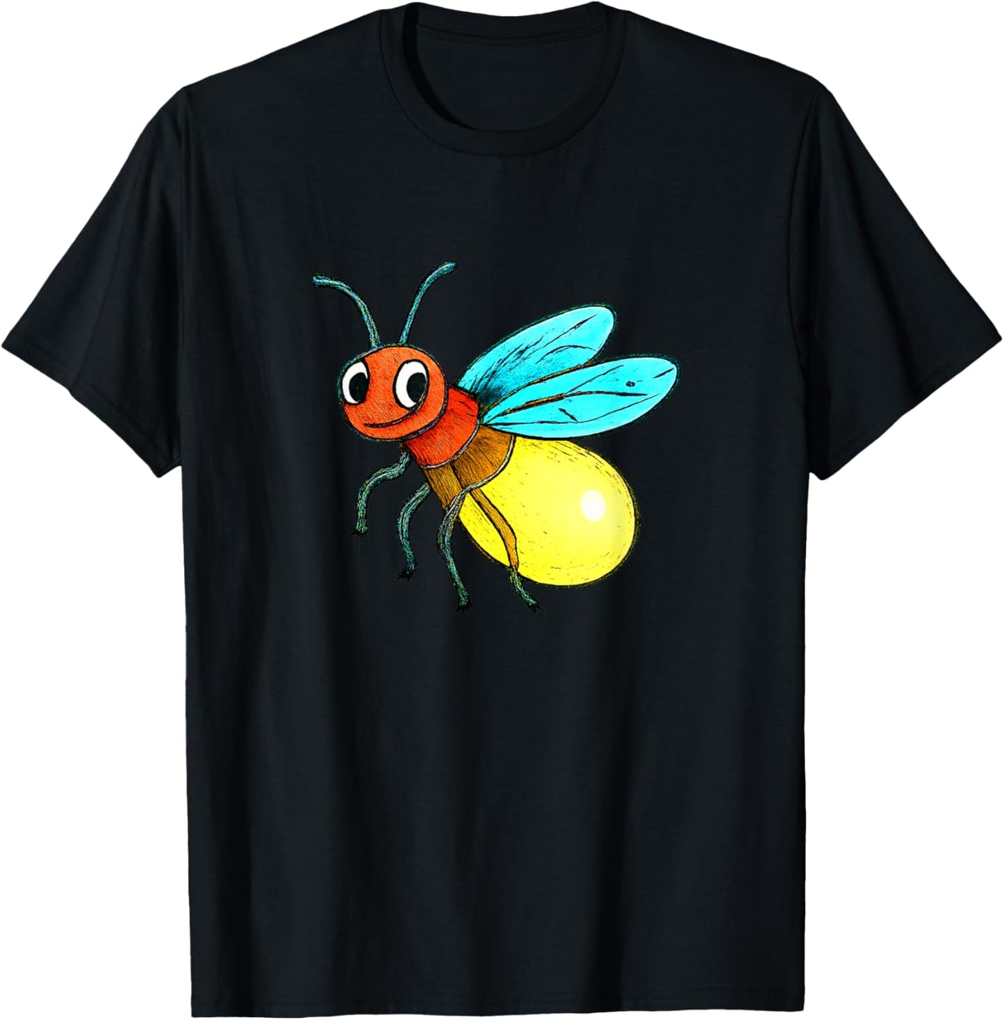 Cute Firefly Cartoon Graphic T-Shirt for Kids & Adults
