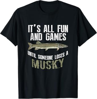 Funny Musky Fishing Muskellunge Freshwater Fish Angler Gift T-Shirt