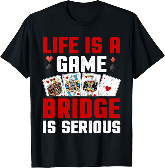 Cool Bridge Player Art For Men Women Bridge Card Game Bridge T-Shirt