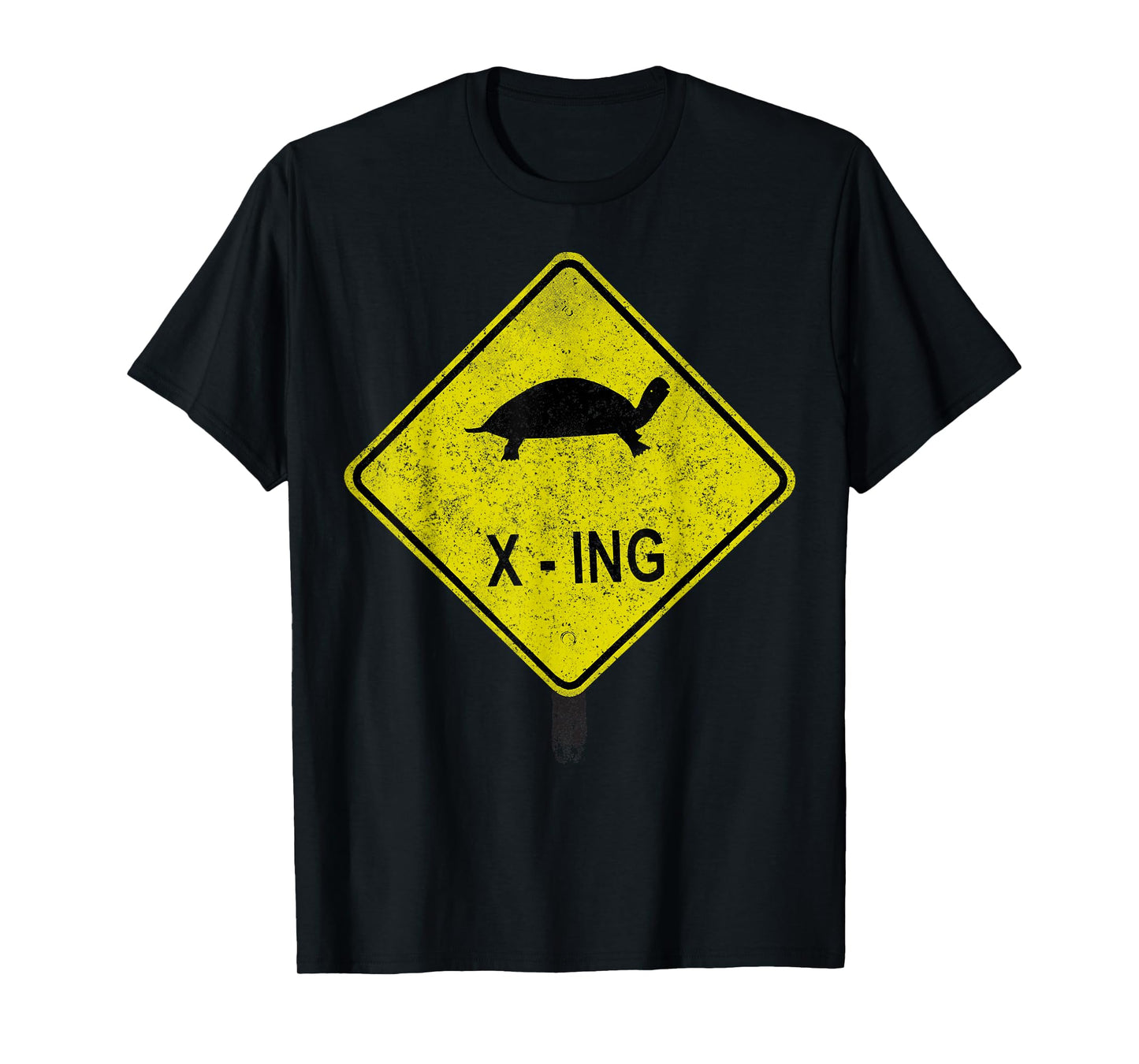 Turtle Crossing X-ing Sign Beach Sea Shore Marine Wildlife T-Shirt