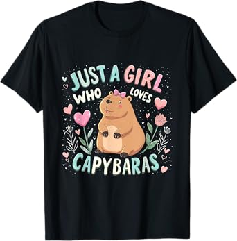 Just a Girl Who Loves Capybaras Cute Animal Lovers Costume T-Shirt