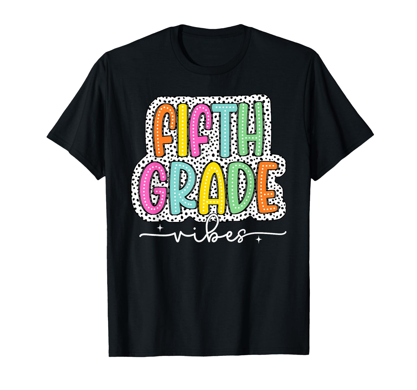 5th Fifth Grade Vibes Back to School Dalmatian Dots T-Shirt