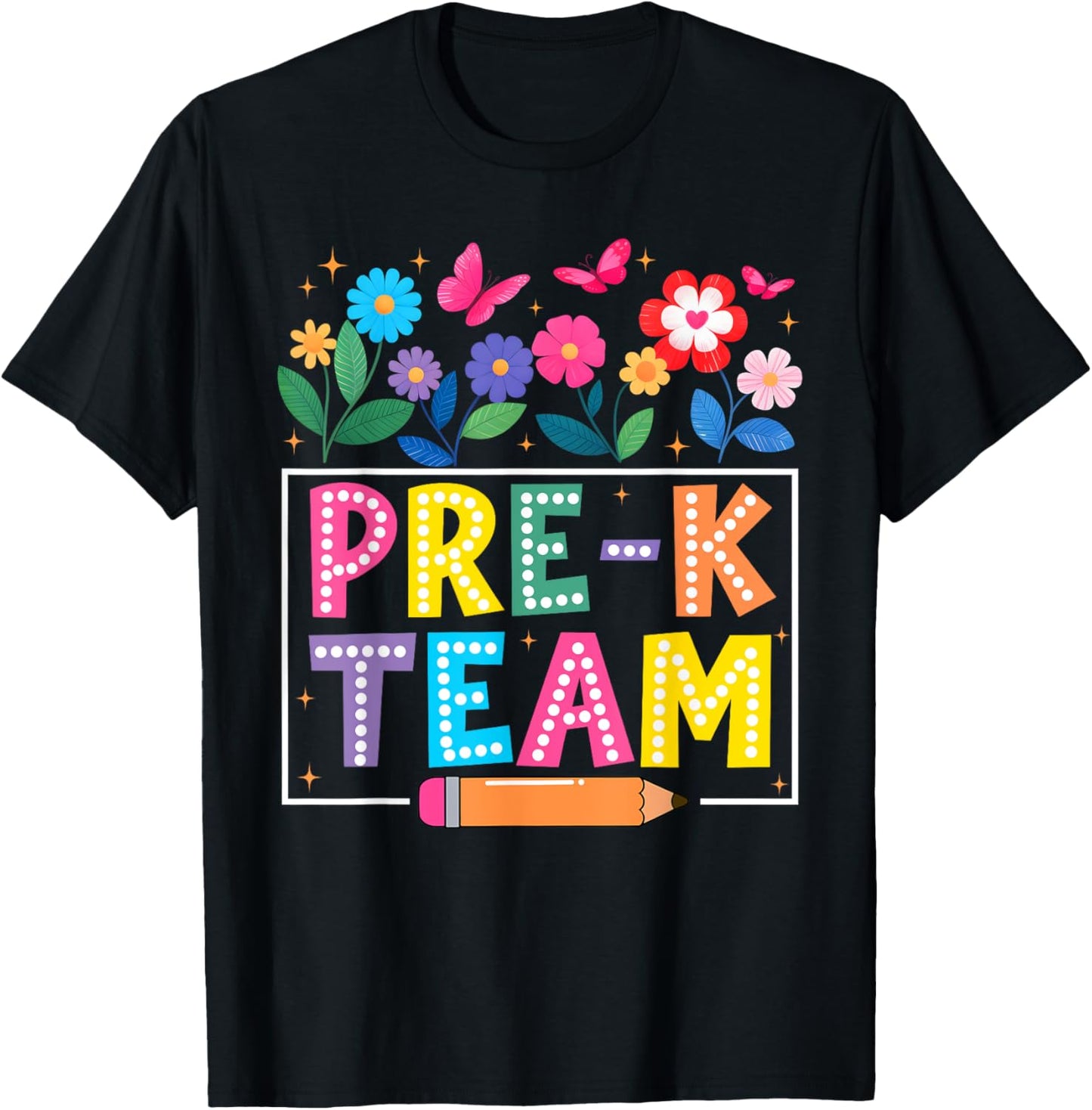 Pre-K Team Flower Back To School Teacher Kids Tee | TeeBrew