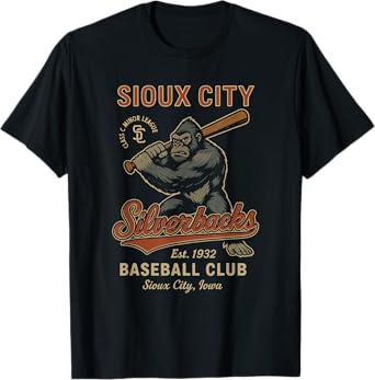 Sioux City Silverbacks Retro Minor League Baseball T-Shirt