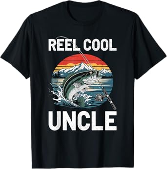 Reel Cool Uncle Shirt Men Fathers Day T-Shirt
