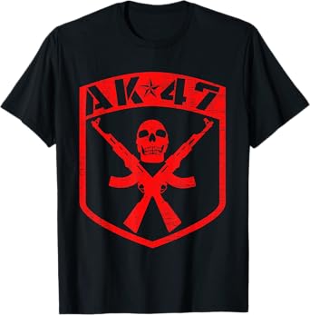 Kalashnikov Skull AK-47 Assault Rifle Gun T-Shirt
