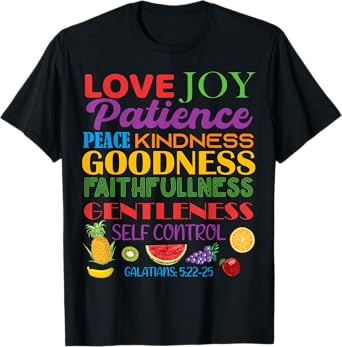 Awesome Galatians Fruit Of The Spirit Religious Verses T-Shirt