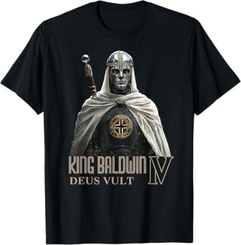 King Baldwin IV Jerusalem Cross Catholic T-Shirt