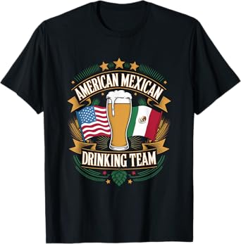 American Mexican Flag Drinking Team T-Shirt