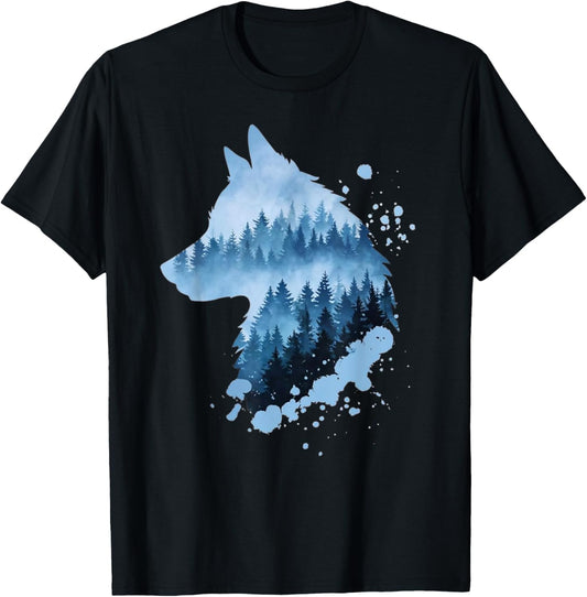 Funny Siberian Husky Art For Men Women Kids Dog Lover T-Shirt