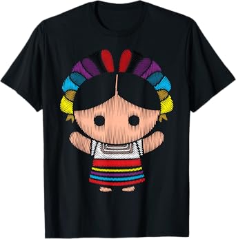 Handmade Mexican Doll, Lele Otomi Doll Mexico Querétaro T-Shirt